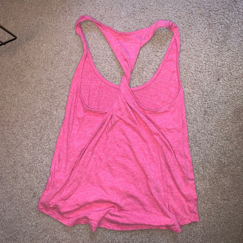 Pink Racer Back Tank Top - Picture 2 of 3